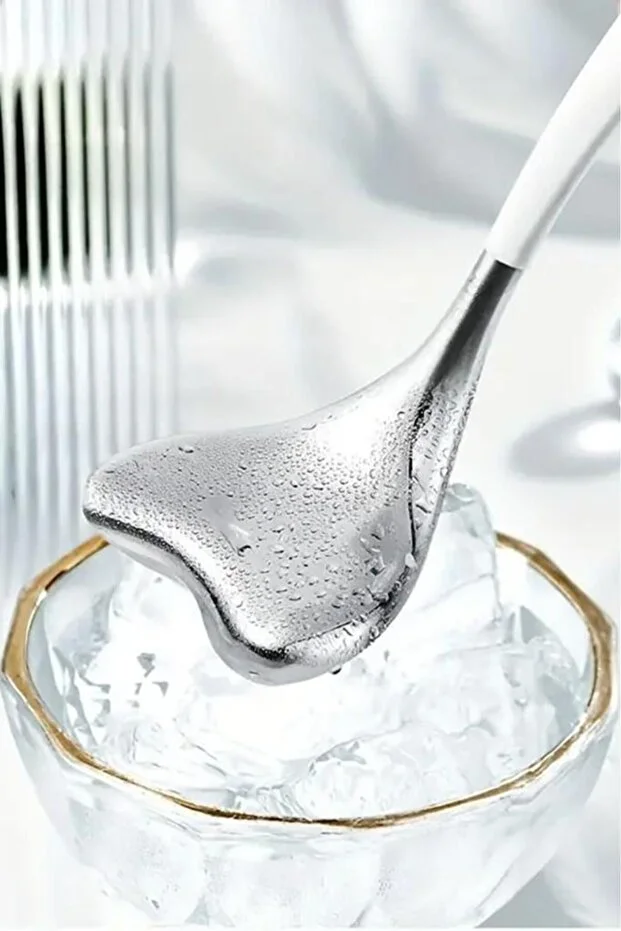 Yaşlanma Karşıtı Yüz Şekillendirici Paslanmaz Çelik Yüz Masaj Aleti - Anti Aging & Lifting